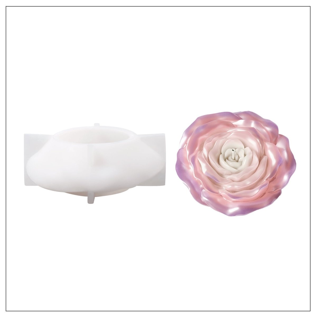 Get the 6'' Rose CandleMold -Boowan Candle