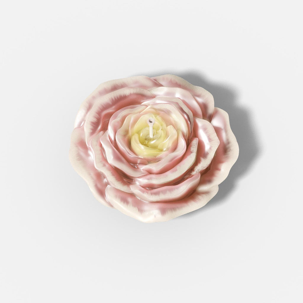 6'' Velvet Bloom Rose Candle - Boowan Nicole