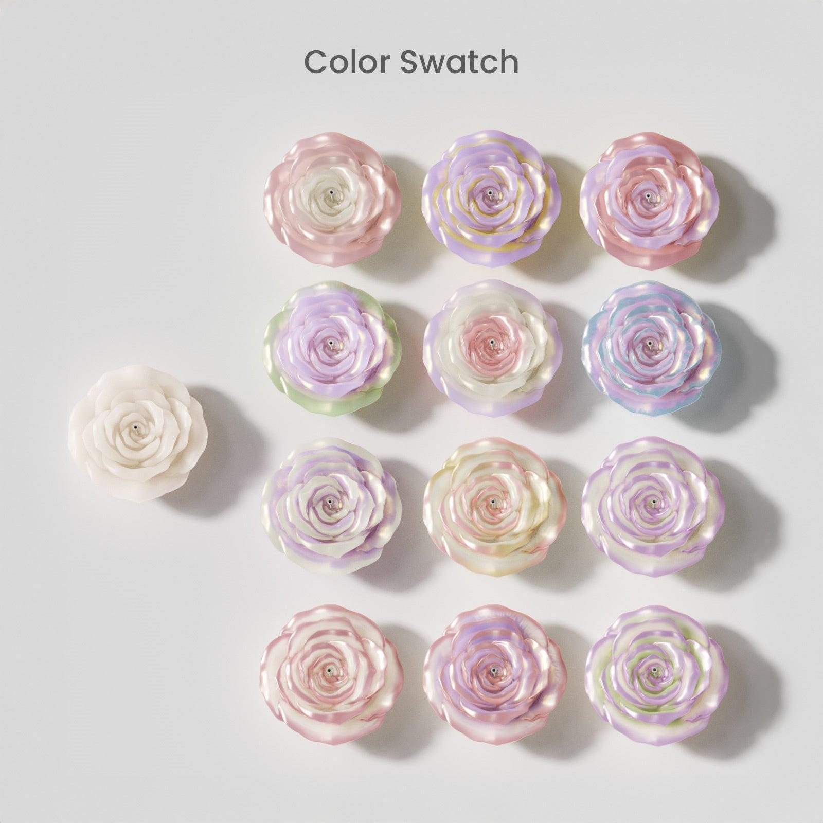 Pink and Mist Lavender glossy candle paint with multi-color gradient combinations