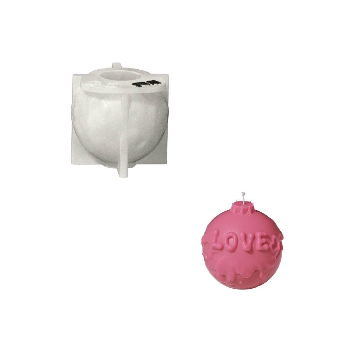 Large Boomy Love Candle Silicone Mold Collection3D Candle MoldLZ1045