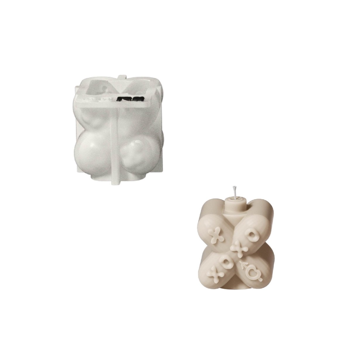 Large Boomy Love Candle Silicone Mold Collection3D Candle MoldLZ1048