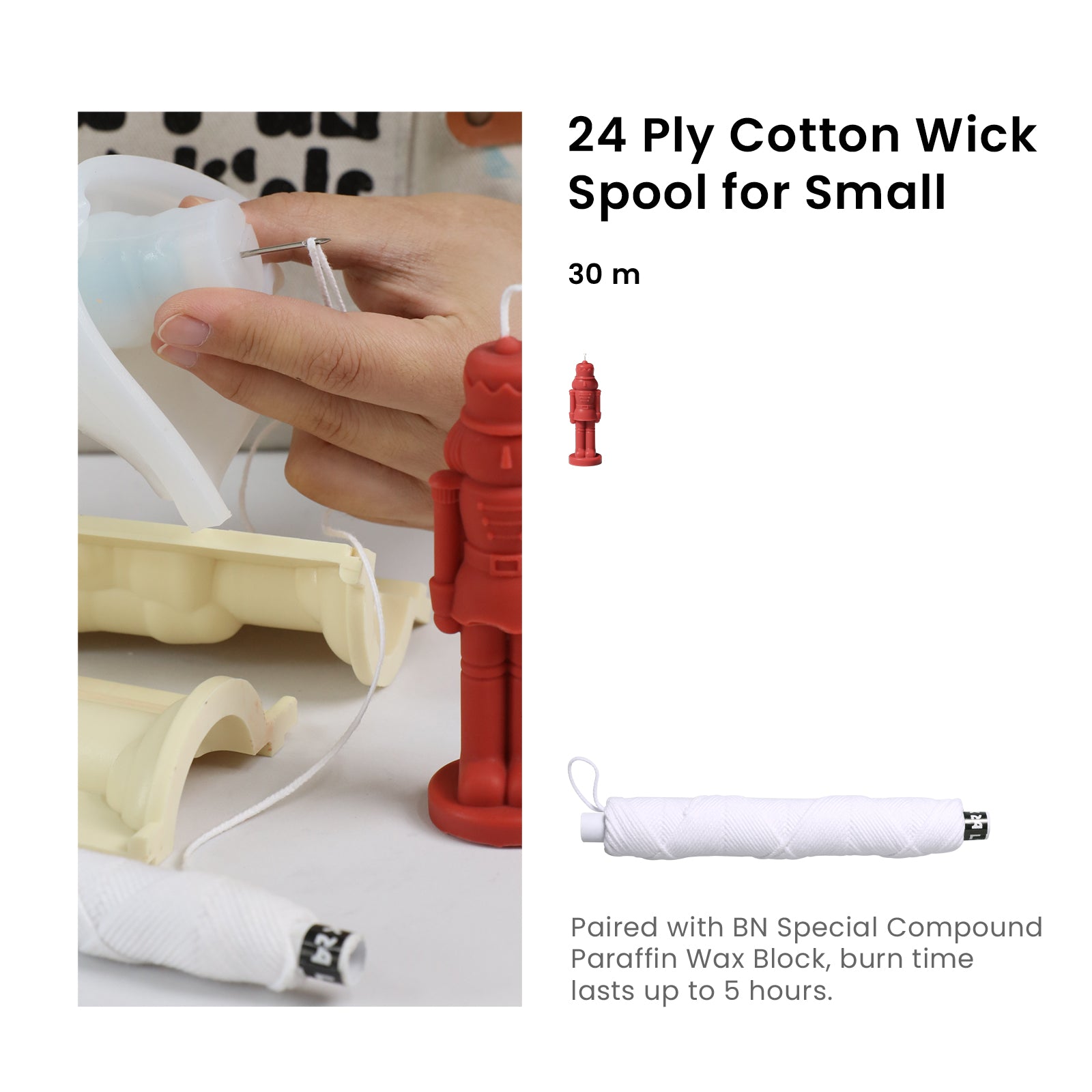 Buy 24 Py Cotton Wick Spool for Small 
