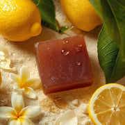 Lemon Tea Scented Handmade Soap Bar with Fresh Lemon and Plumeria - Boowan Nicole