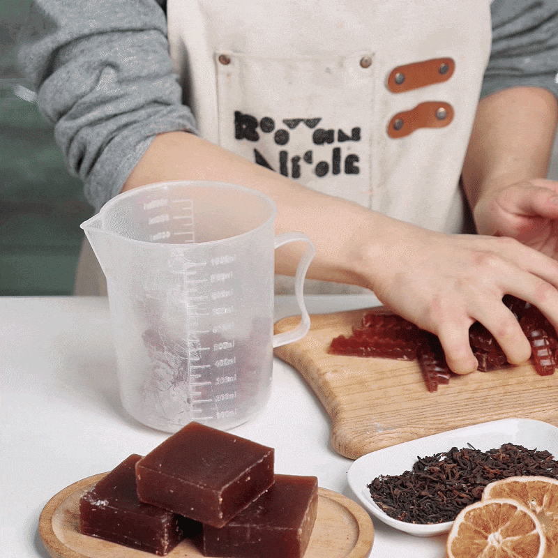 Lemon Tea Soap Base making and finished process display - Boowan Nicole