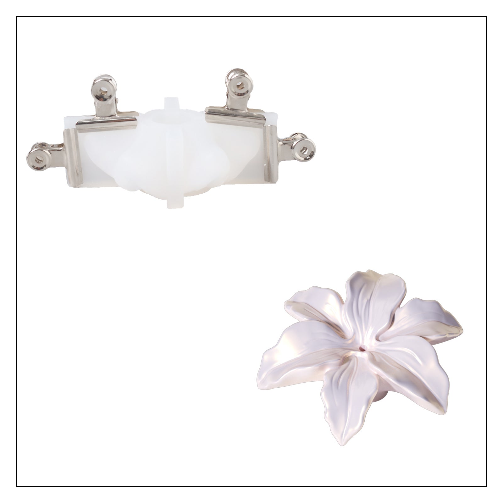 Silikonform für Räucherstäbchenhalter „Lilie der Reinheit“