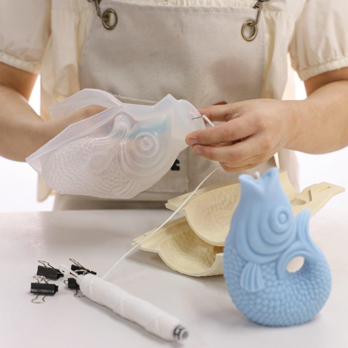 Lucky Goldfish Candle Silicone Mold Collection3D Candle MoldLZ0867