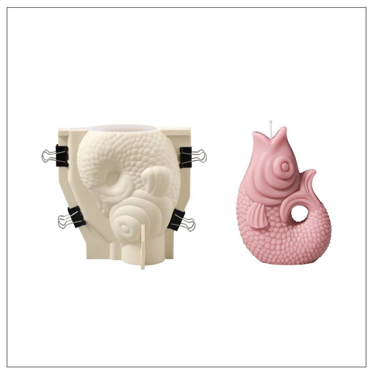 Lucky Goldfish Candle Silicone Mold Collection3D Candle MoldLZ0868