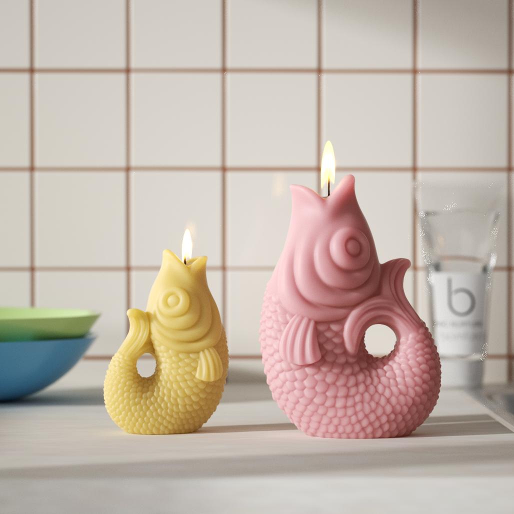 Lucky Goldfish Candle Silicone Mold Collection3D Candle MoldLZ0867