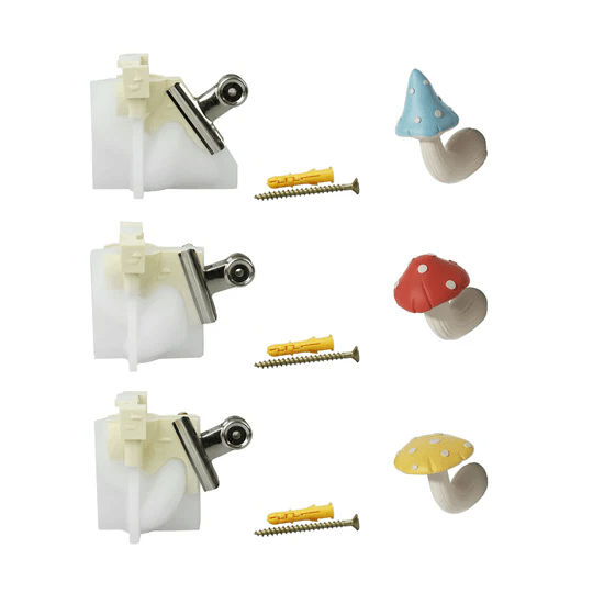 Mushroom Buddies Wall Cloth Coat Hook Silicone Mold CollectionCoat Hook MoldsSH1337+SH1338+SH1339