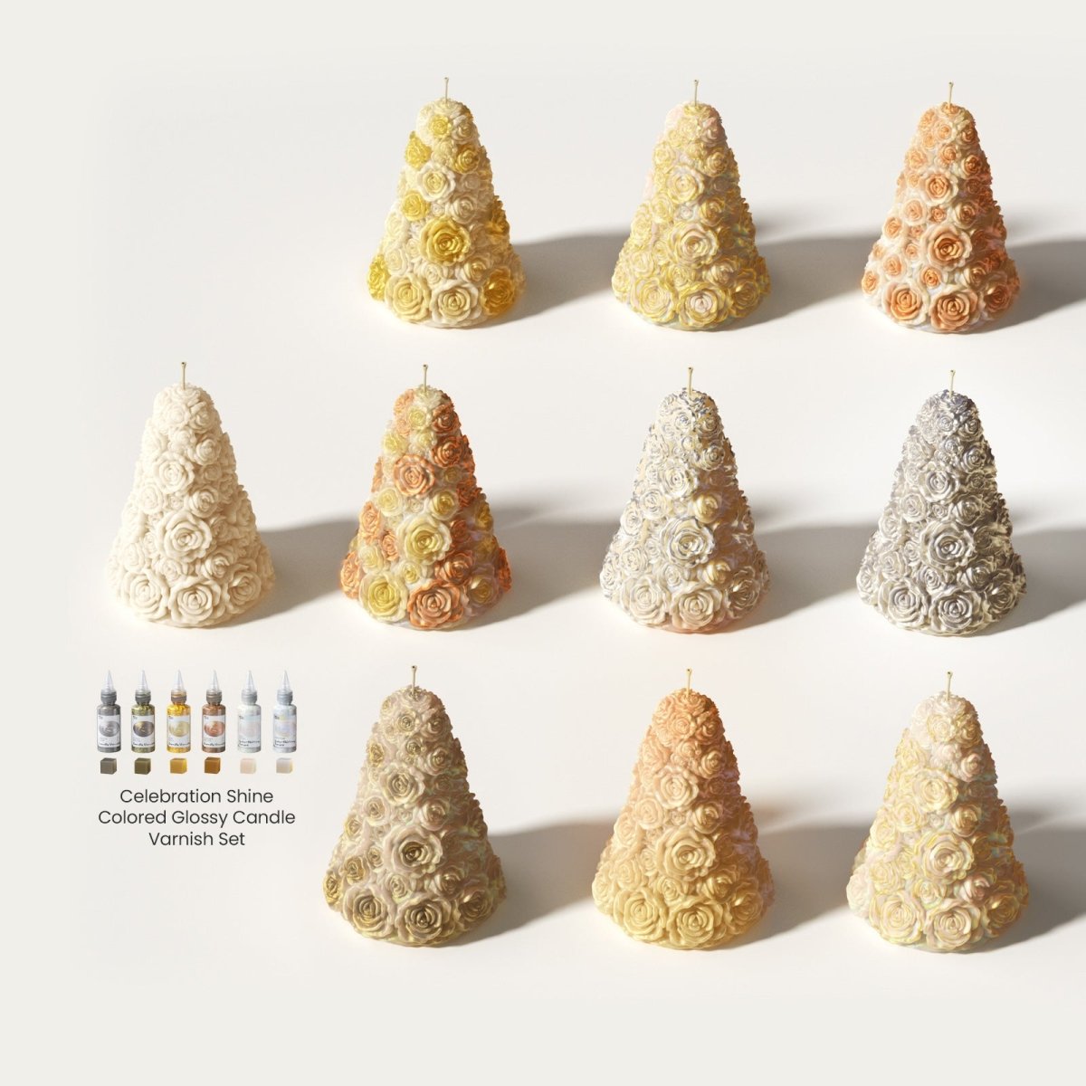 Medium Rose Tree Candle Silicone Mold3D Candle MoldLZ0842