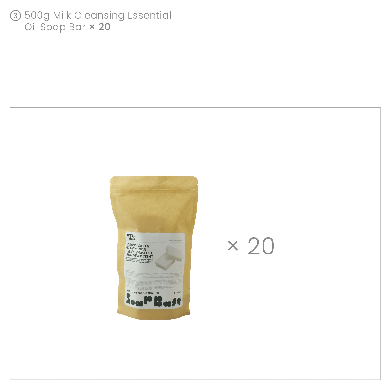 Savon nettoyant au lait, base d'huiles essentielles