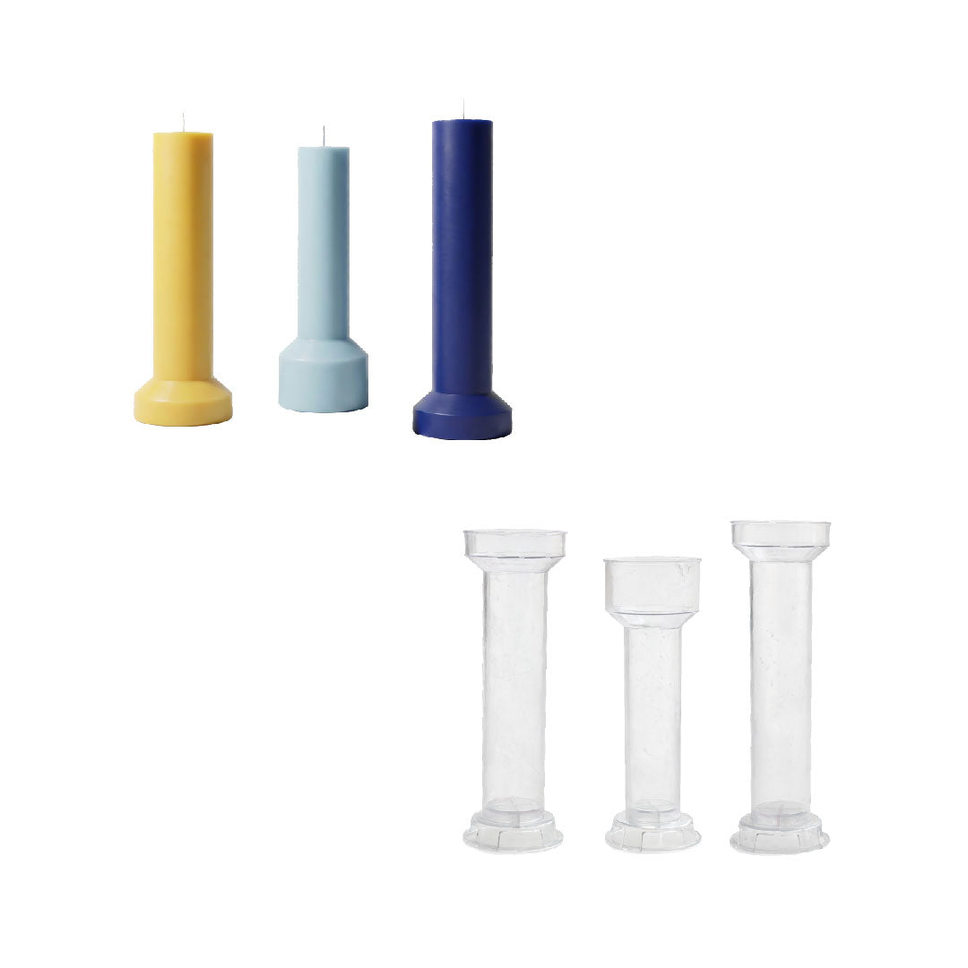 Modern Acrylic Pillar Candle Mold Set