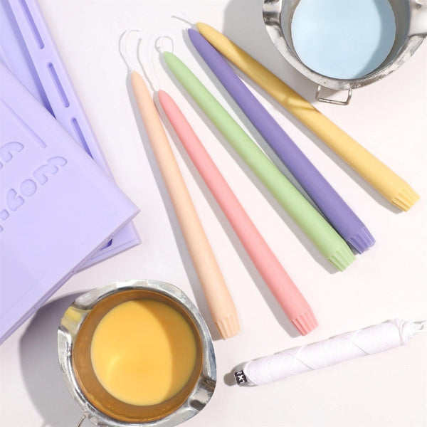 Prepare materials for making 4-cavity taper candles-Boowan Nicole