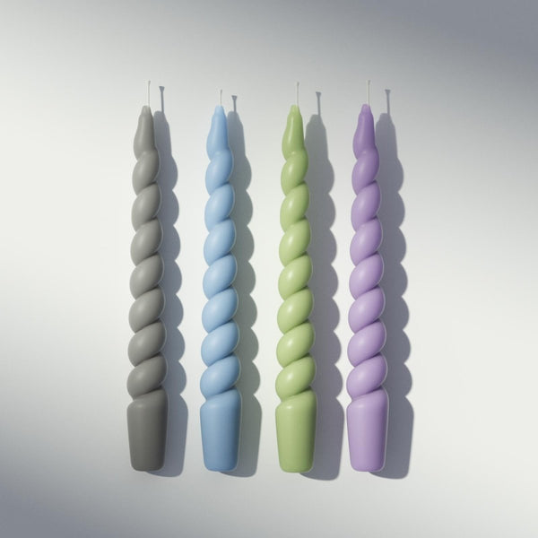 Multi - Cavity Twisted Taper Candle Silicone Mold – 4 CavitiesTaper Candle MoldLZ0793