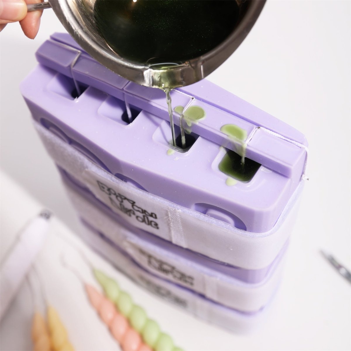 Multi - Cavity Twisted Taper Candle Silicone Mold – 4 CavitiesTaper Candle MoldLZ0793