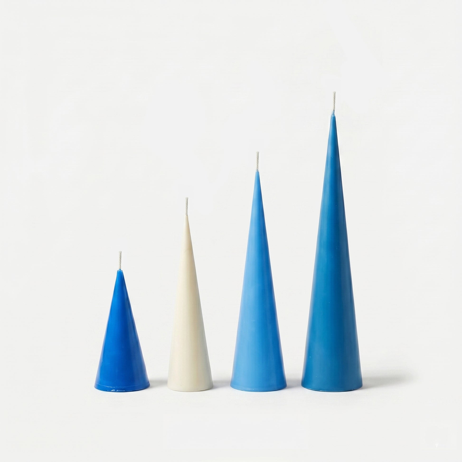 Conical Candles in Multiple Sizes & Colors Unlit - Boowan Nicole