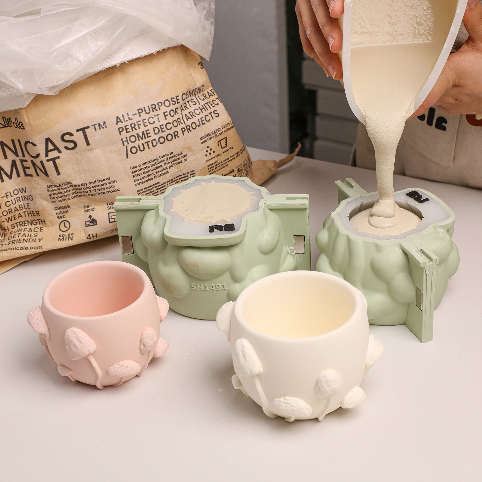 Mushroom Grove Candle Jar Silicone Mold Collection