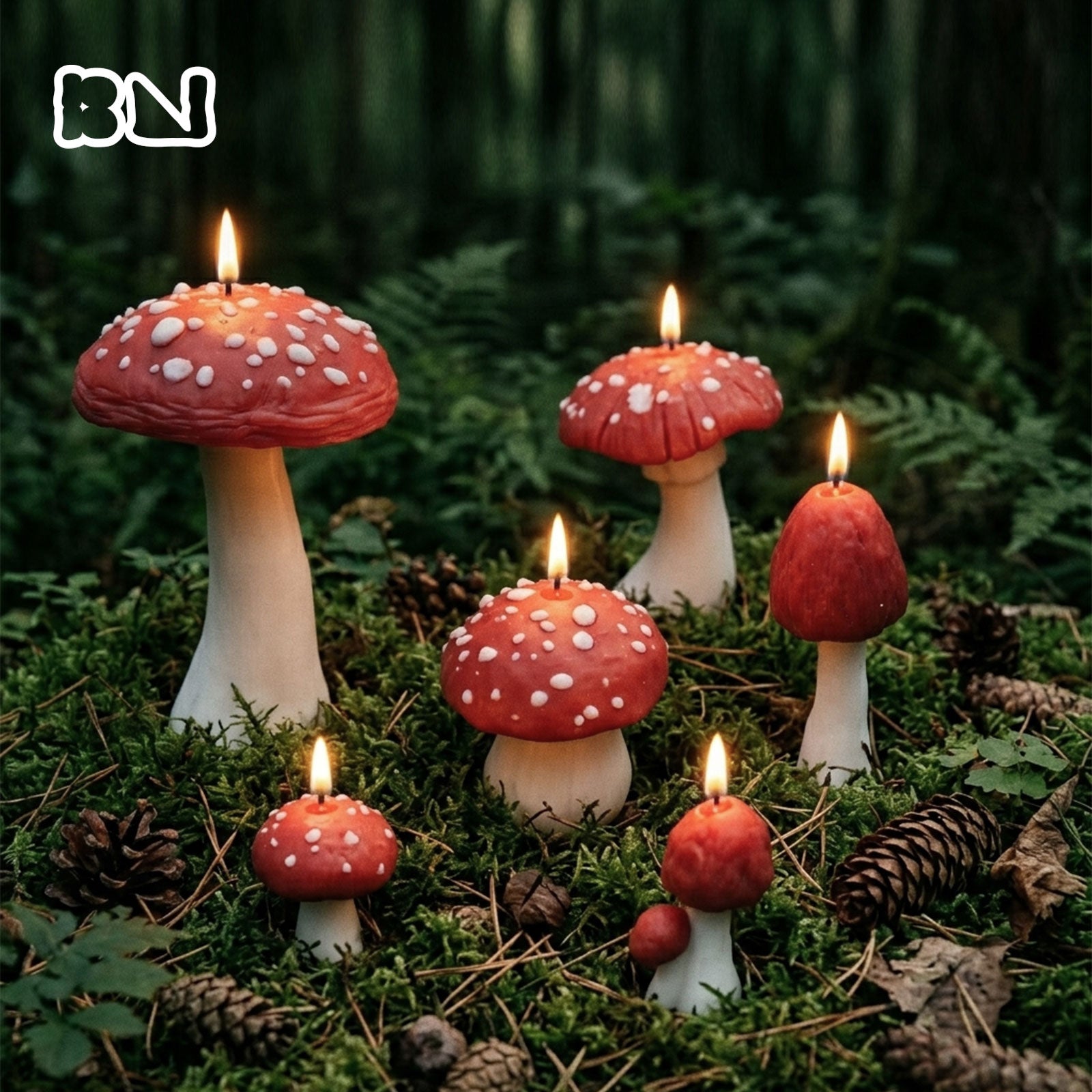 Mushroom Garden Candle Silicone Mold Collection
