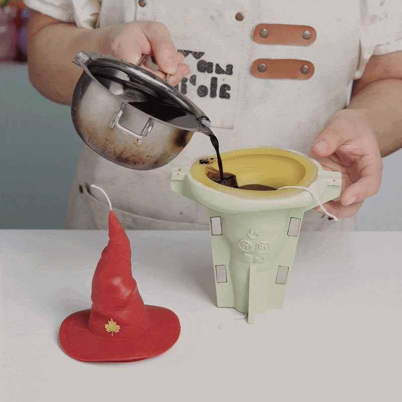 Process Demonstration of Making Mystic Wizard Hat Candles - Boowan Nicole