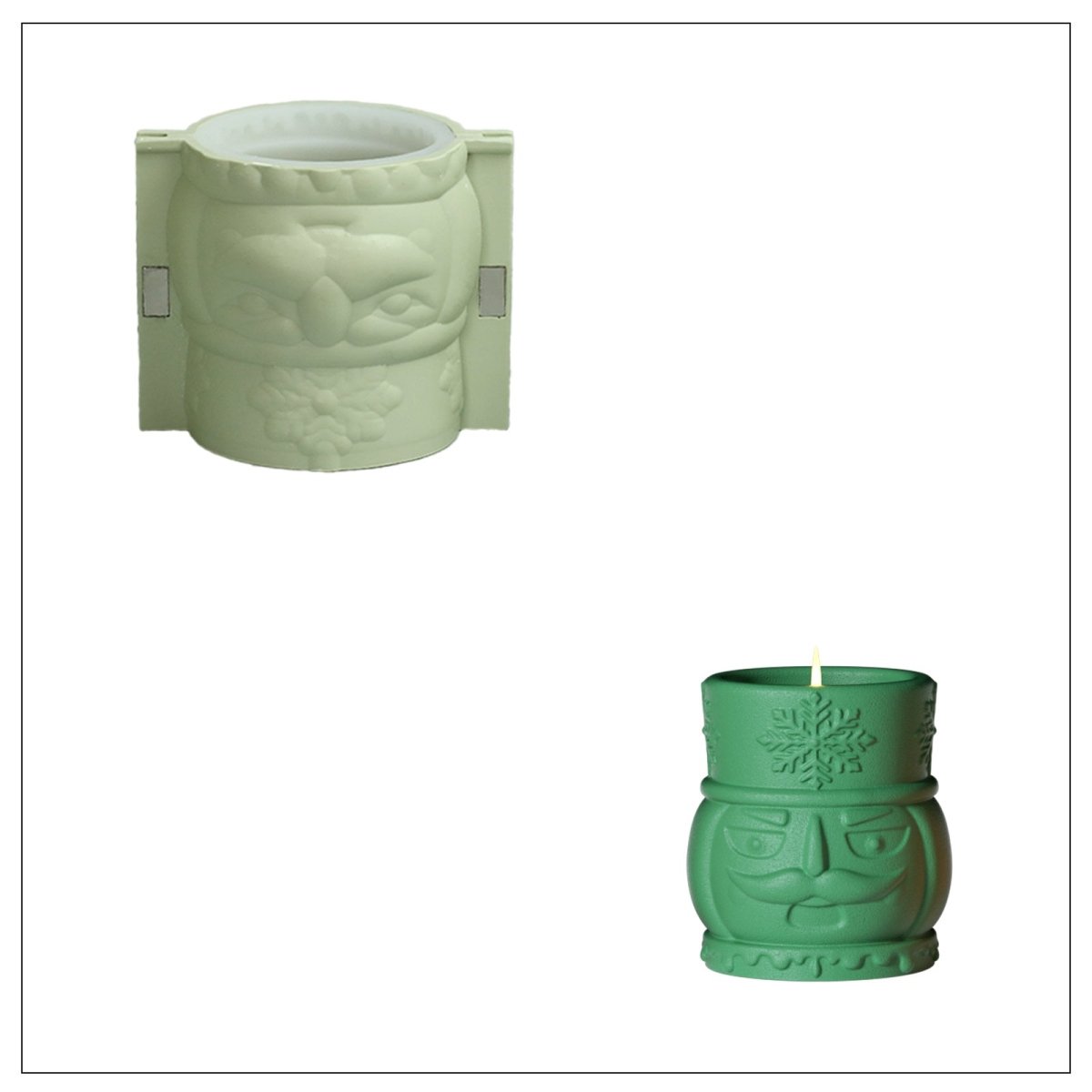 Nutcracker Kingdom Candle Jar Silicone Mold CollectionCandle Jar MoldSH1257