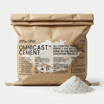 La Isla Bonita First Pour Kit with coastal mold, OmniCast cement, sealer wax, and sanding tool