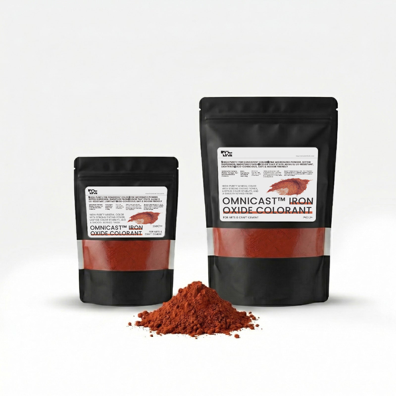 Omnicast Red Iron Oxide Colorant Pigment Bags - Boowan Nicole