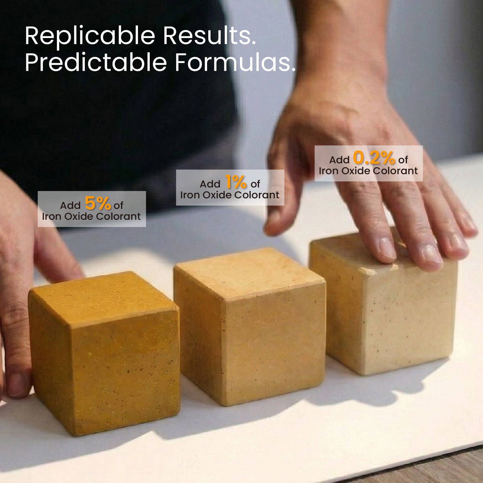 Iron Oxide Colorant Dosage & Color Gradient Demo - Boowan Nicole