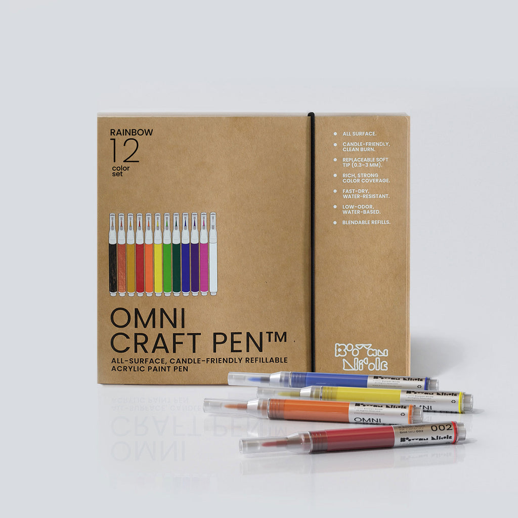 Omni Craft Pen rainbow 12-color set by Boowan Nicole