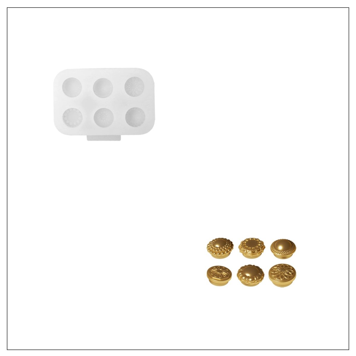 Ornate Lace Christmas Bauble Candle Silicone Mold3D Candle MoldLZ0943