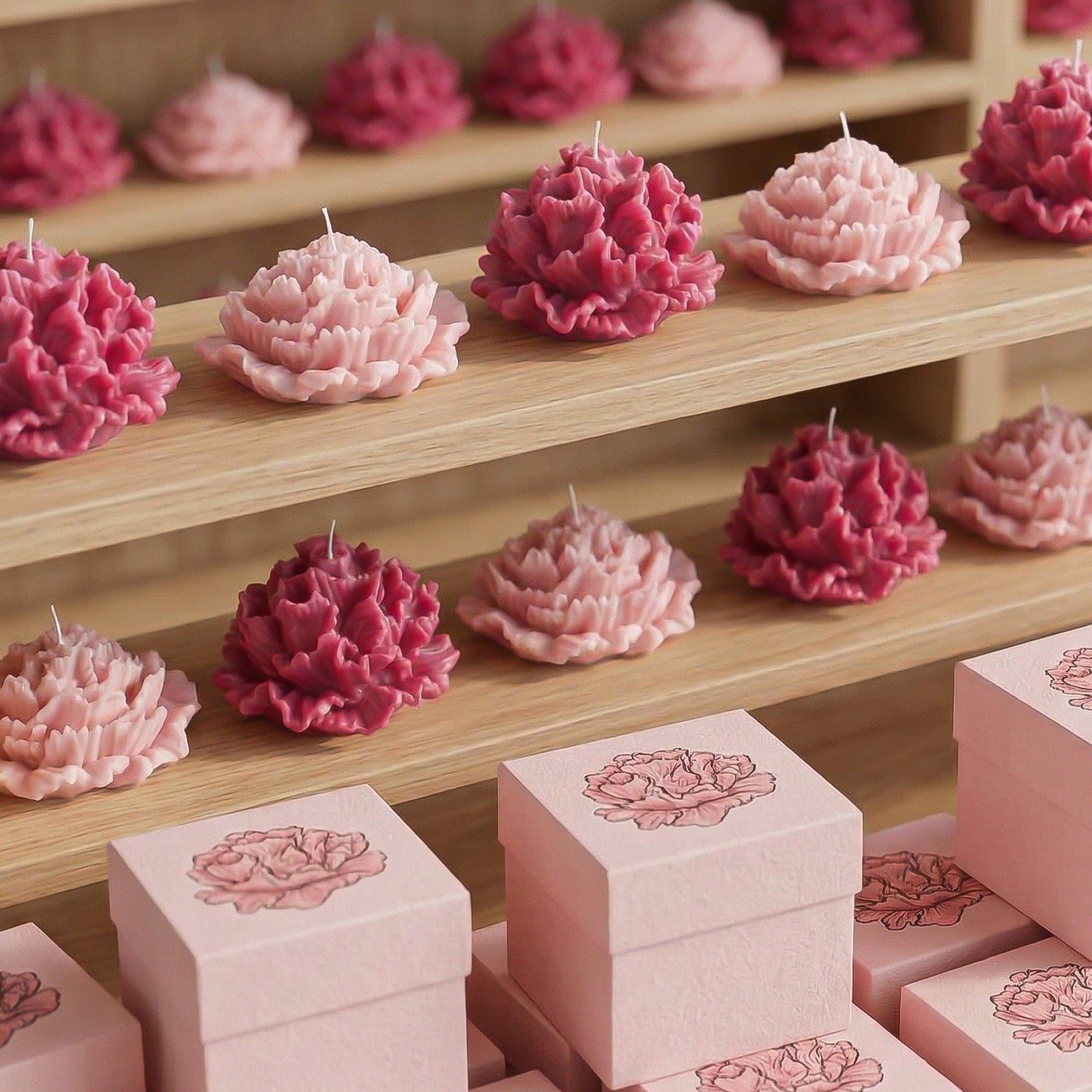 Petal Whisper Carnation Candle Silicone Mold