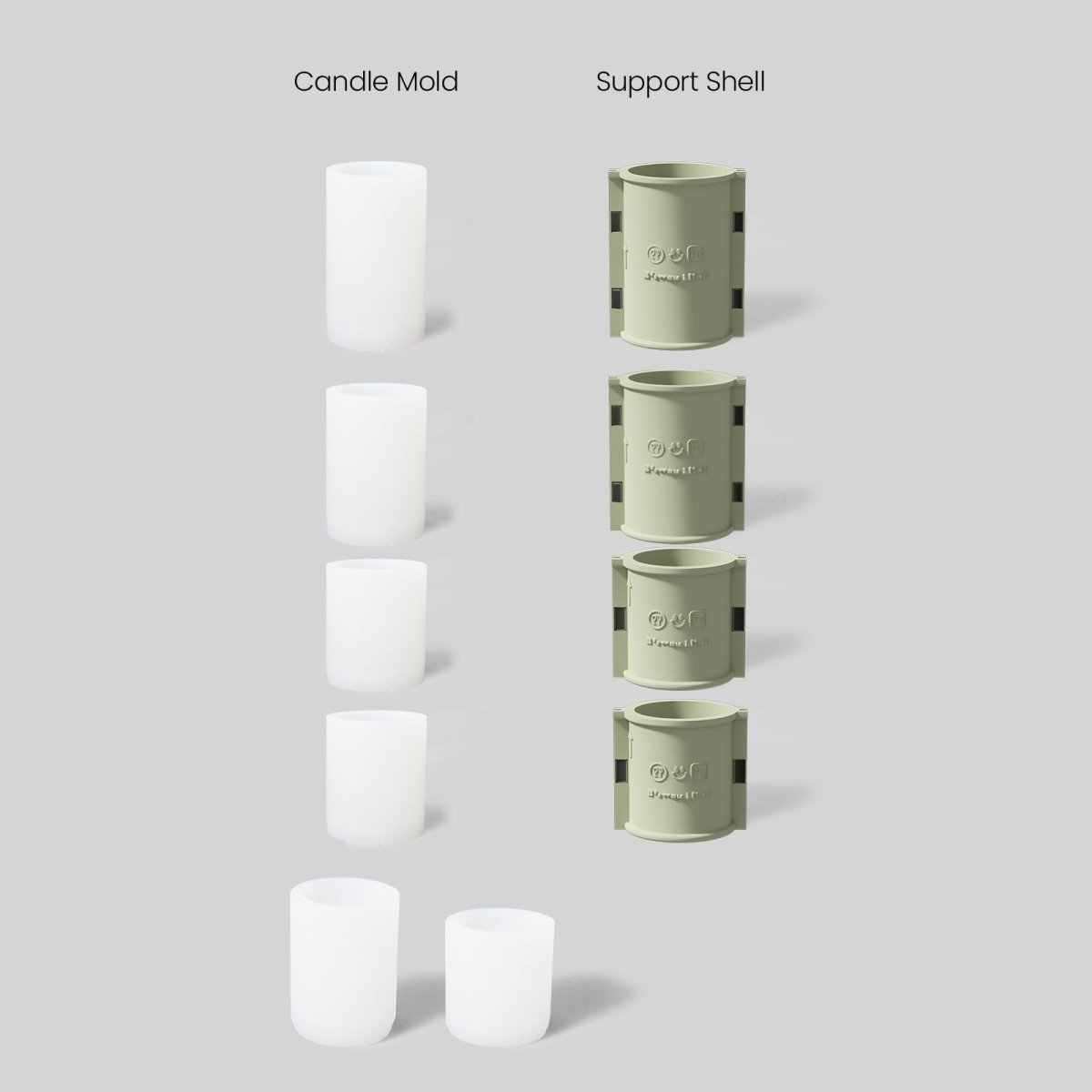 Scary Pumpkin Ghost Face Pillar Candle Silicone Mold Collection for Halloween3D Candle MoldLZ0736