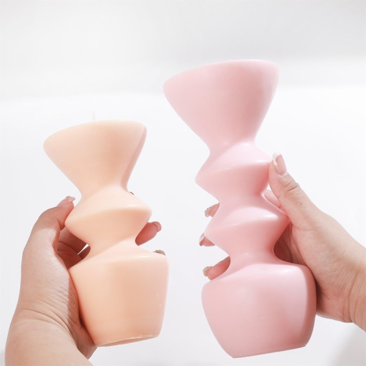 Geometric Hourglass Pillar Candle Silicone Mold3D Candle MoldLZ0720