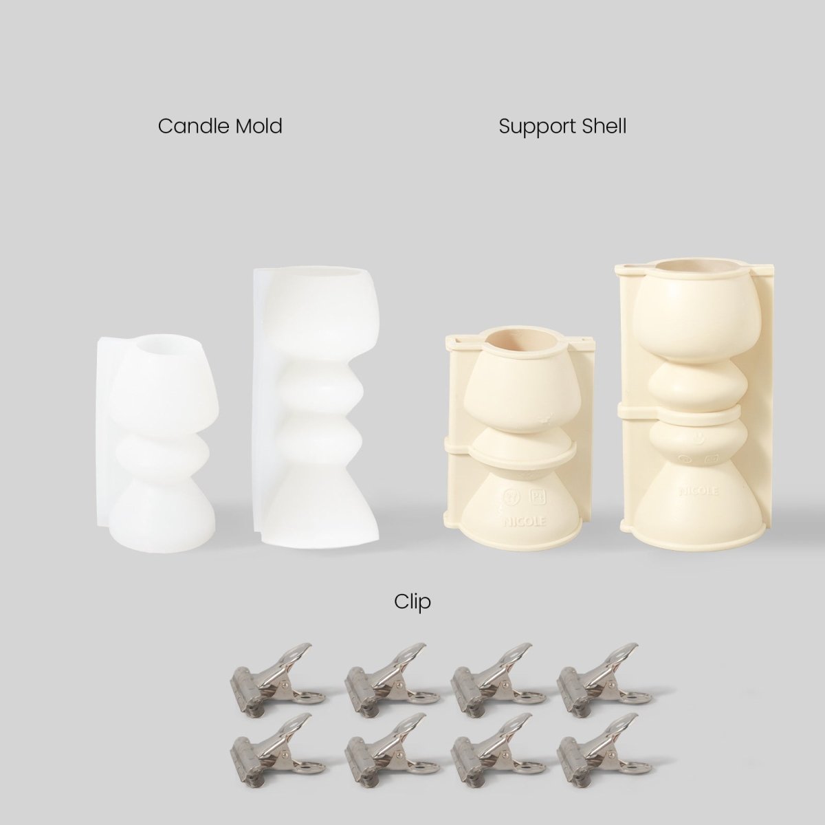 Geometric Hourglass Pillar Candle Silicone Mold3D Candle MoldLZ0720