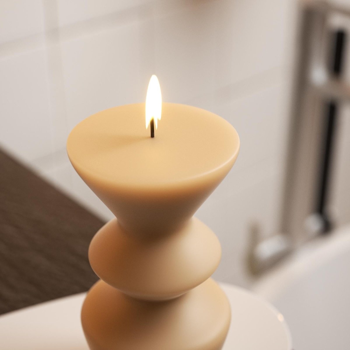 Geometric Hourglass Pillar Candle Silicone Mold3D Candle MoldLZ0720