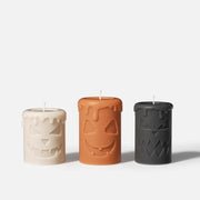 Short Scary Pumpkin Ghost Face Pillar Candle Silicone Mold for Halloween3D Candle MoldLZ0736