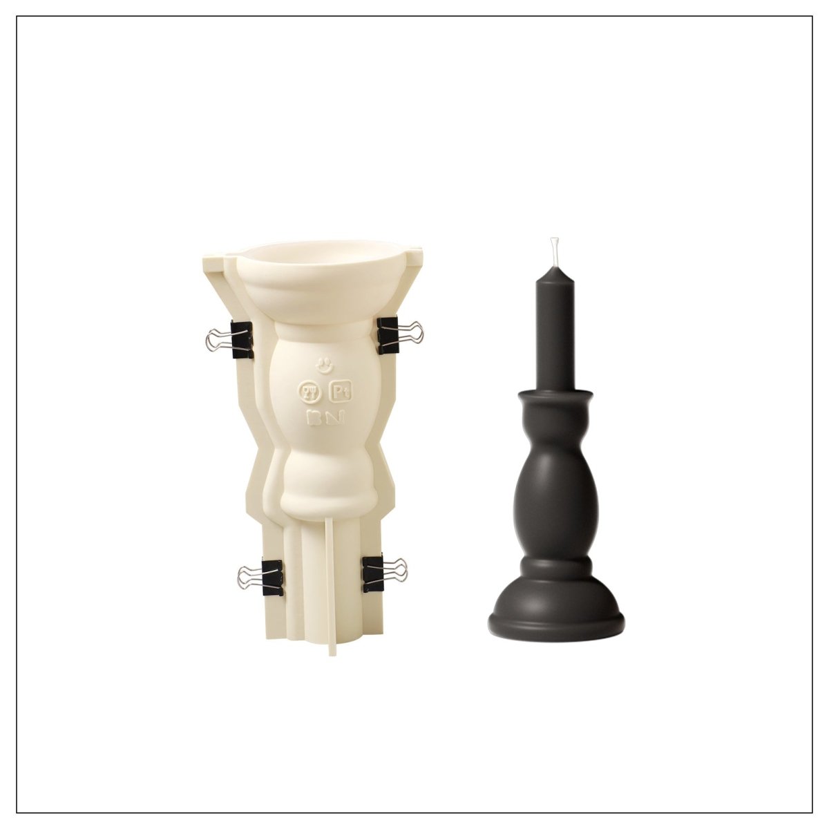 Sculpted Serenity Pillar Candle Silicone Mold3D Candle MoldLZ0851