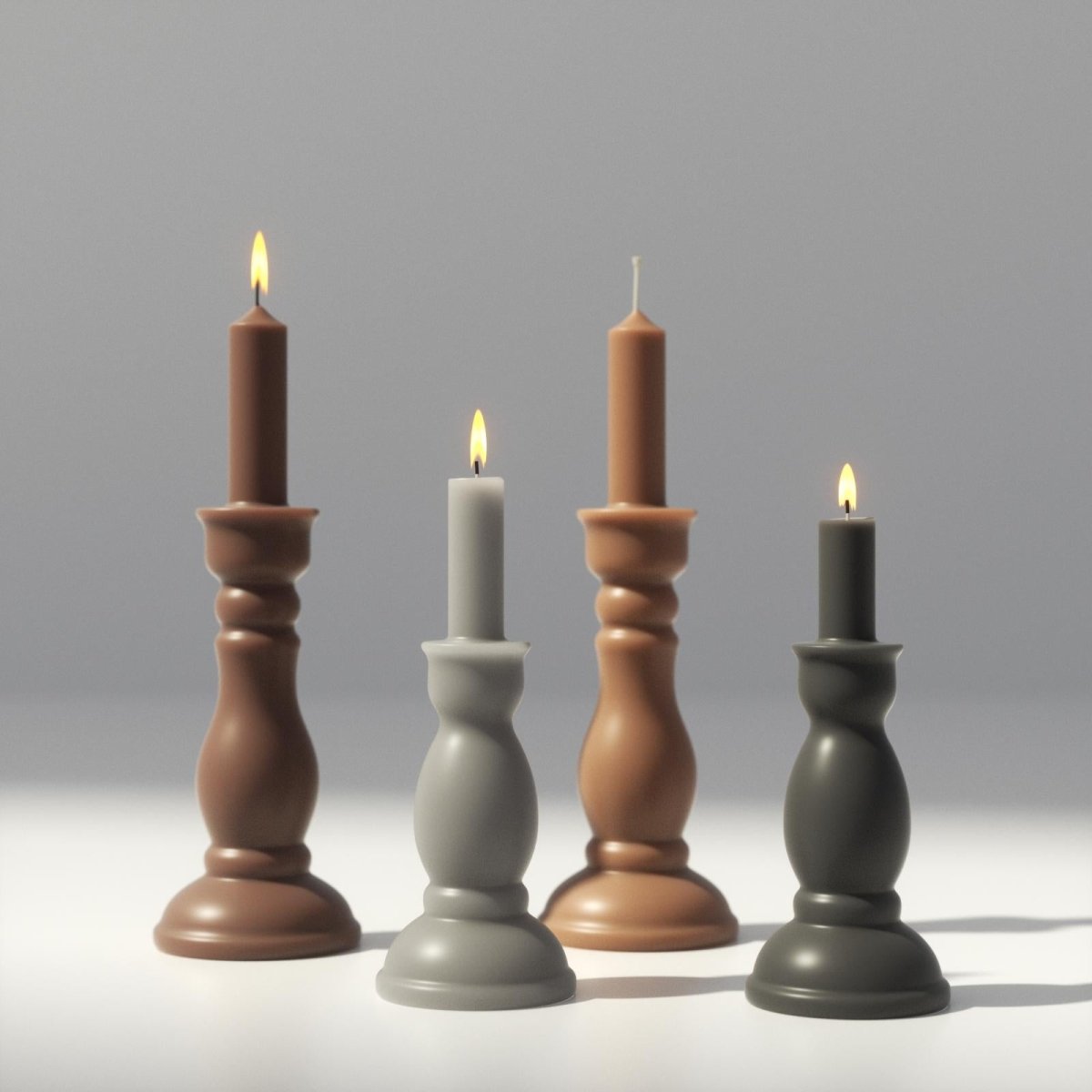 Sculpted Serenity Pillar Candle Silicone Mold3D Candle MoldLZ0851