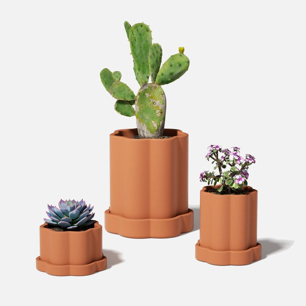 Floral Column Plant Pot Silicone Mold