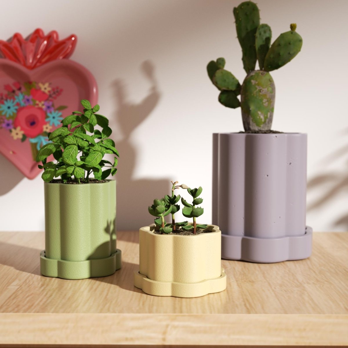 Mini Floral Column Plant Pot Silicone MoldConcrete MoldsSH1085-1-2