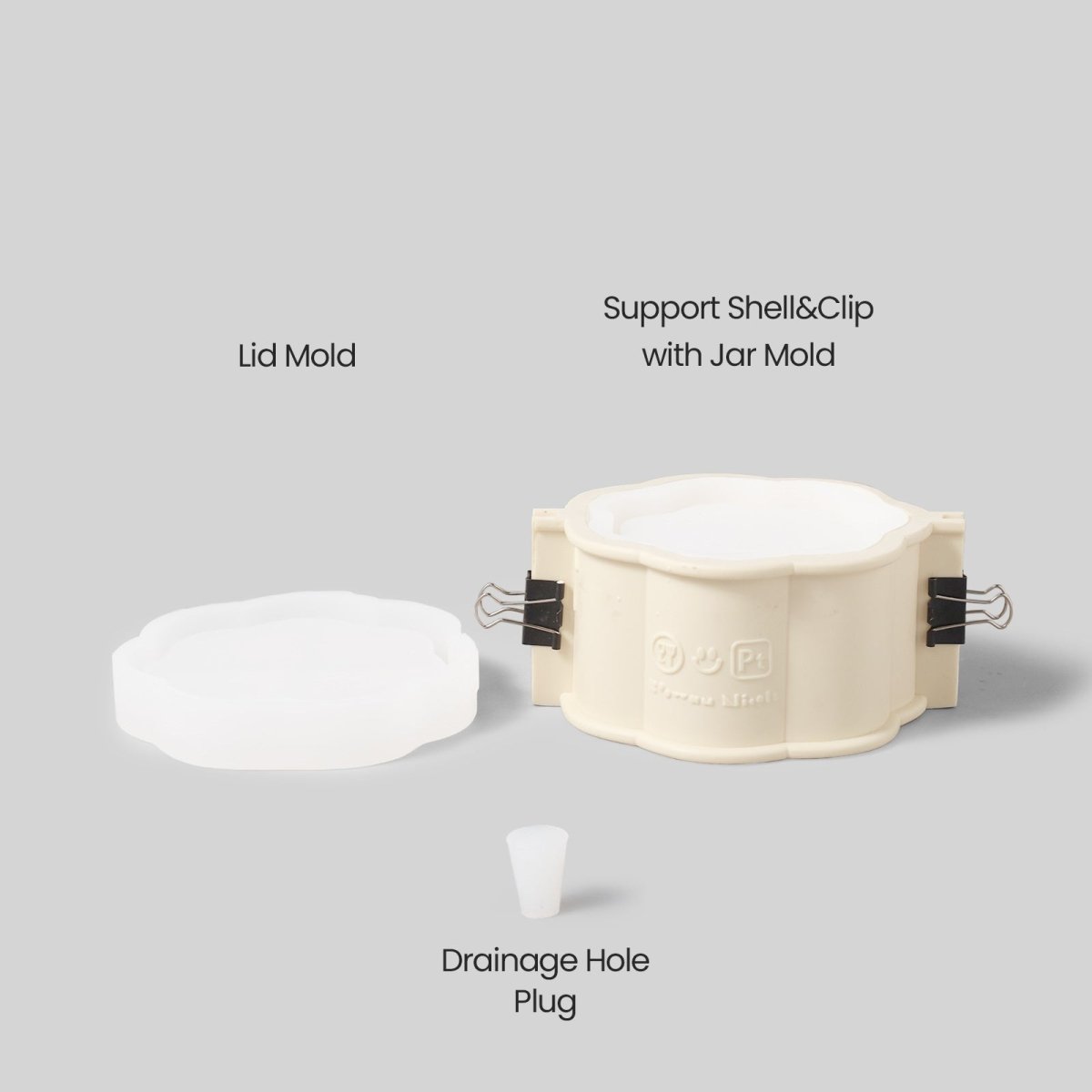 Mini Floral Column Plant Pot Silicone MoldConcrete MoldsSH1085-1-2