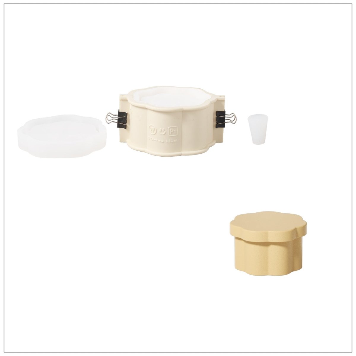 Floral Column Plant Pot Silicone MoldPlant Pot MoldSH1085-1-2