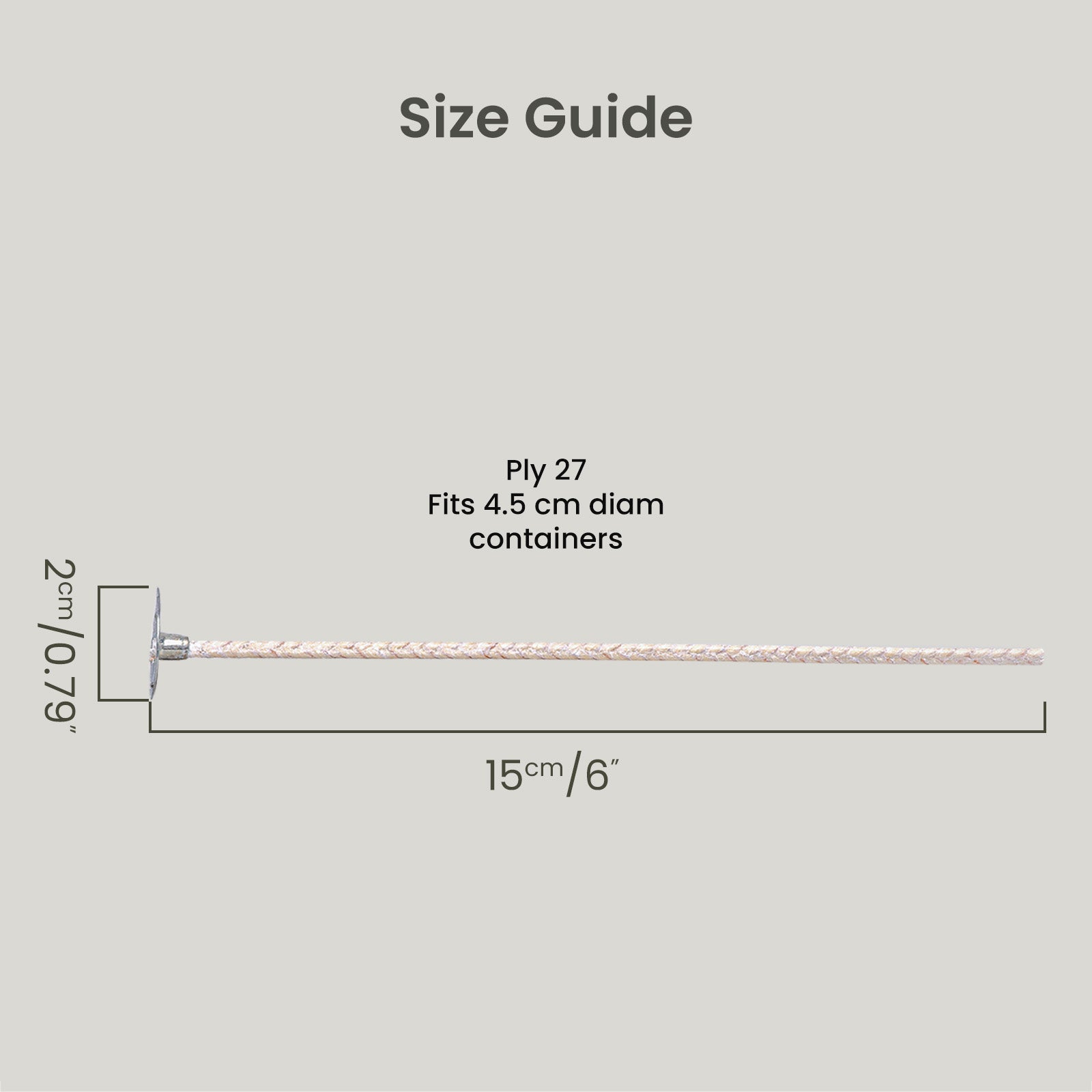 27 Ply Eco Candle Wick Pretabbed & Pre-Waxed