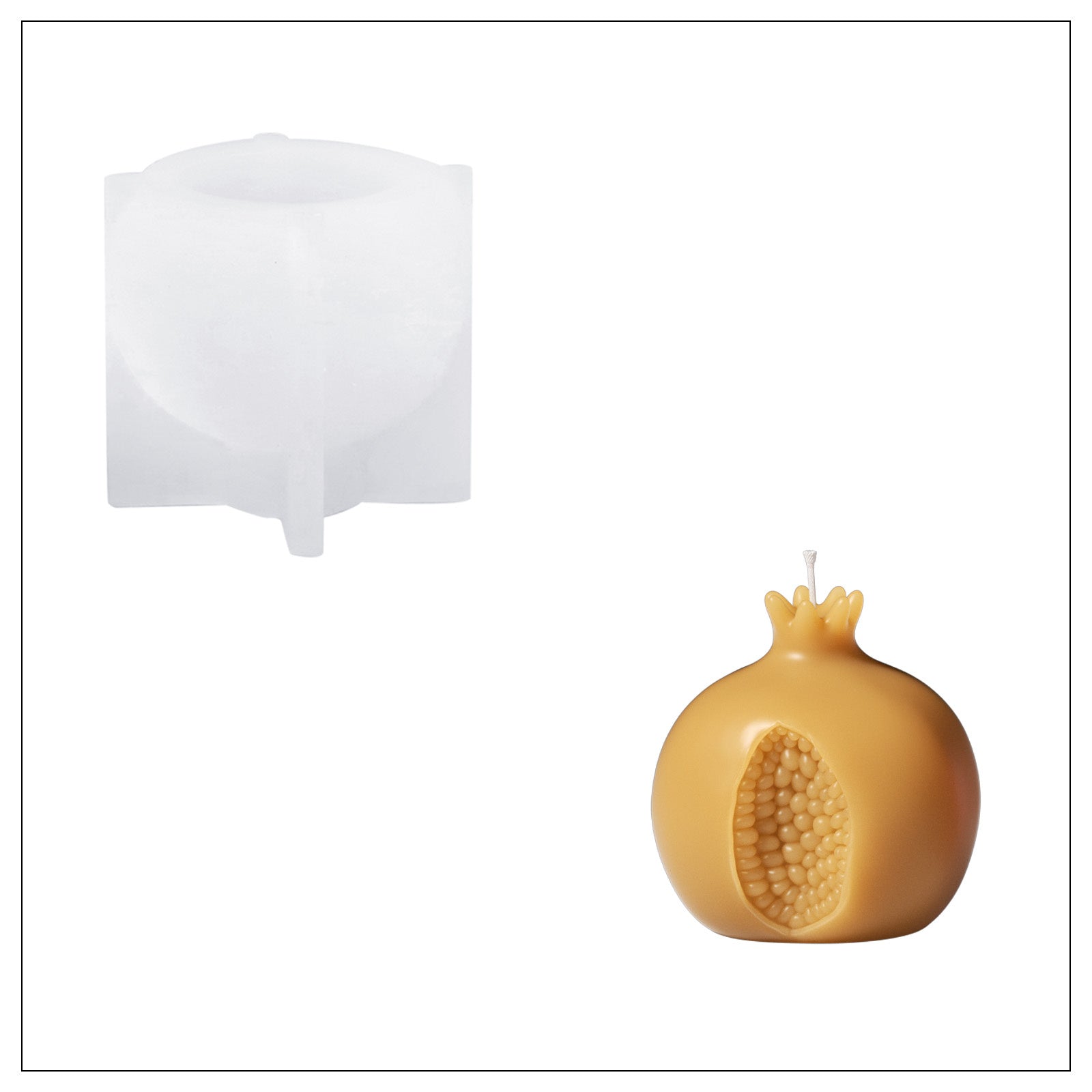 Buy Small Seed Whisper Pomegranate Candle Silicone Mold 