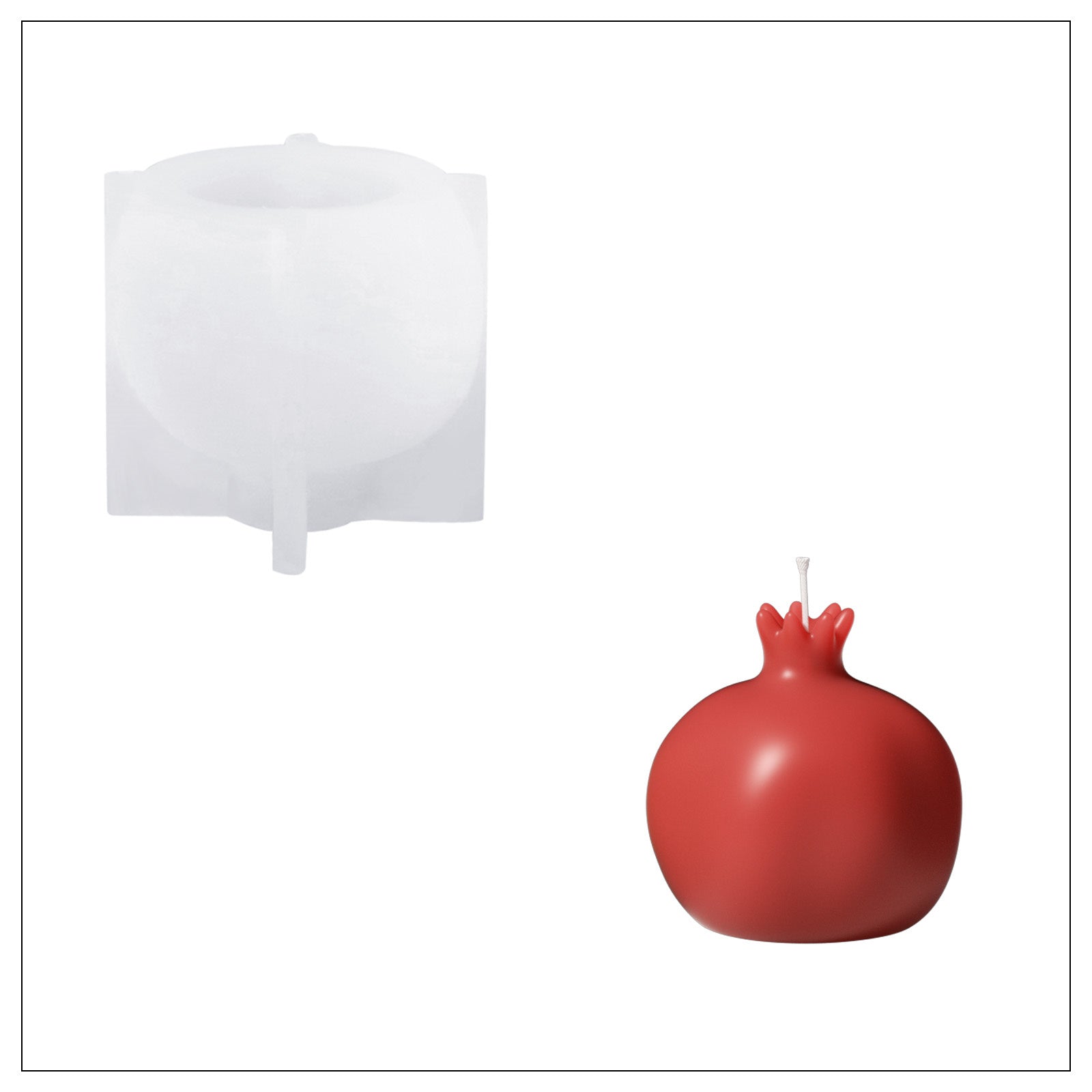 Buy Small Pure Bloom Pomegranate Candle Silicone Mold 