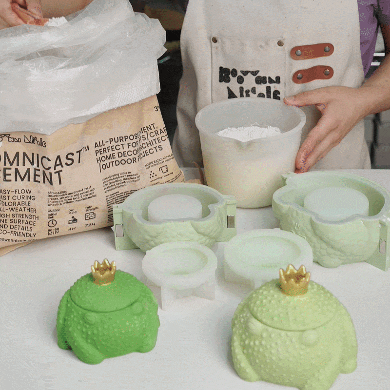 Candle making process display from pouring, demolding, decorating to finished product - Boowan Nicole