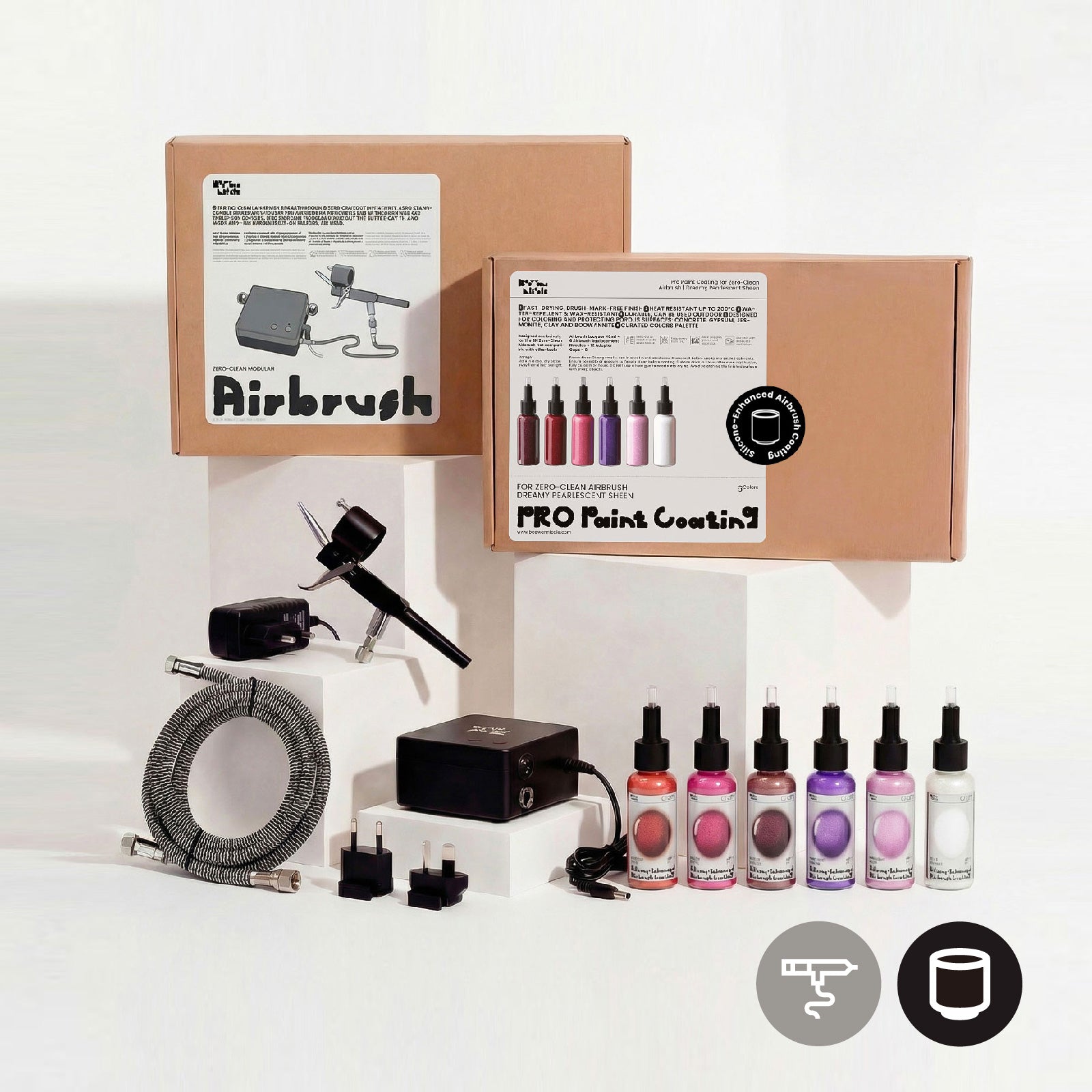 Boowan Nicole Zero-Clean Airbrush & Pro Paint Coating Kit - Boowan Nicole
