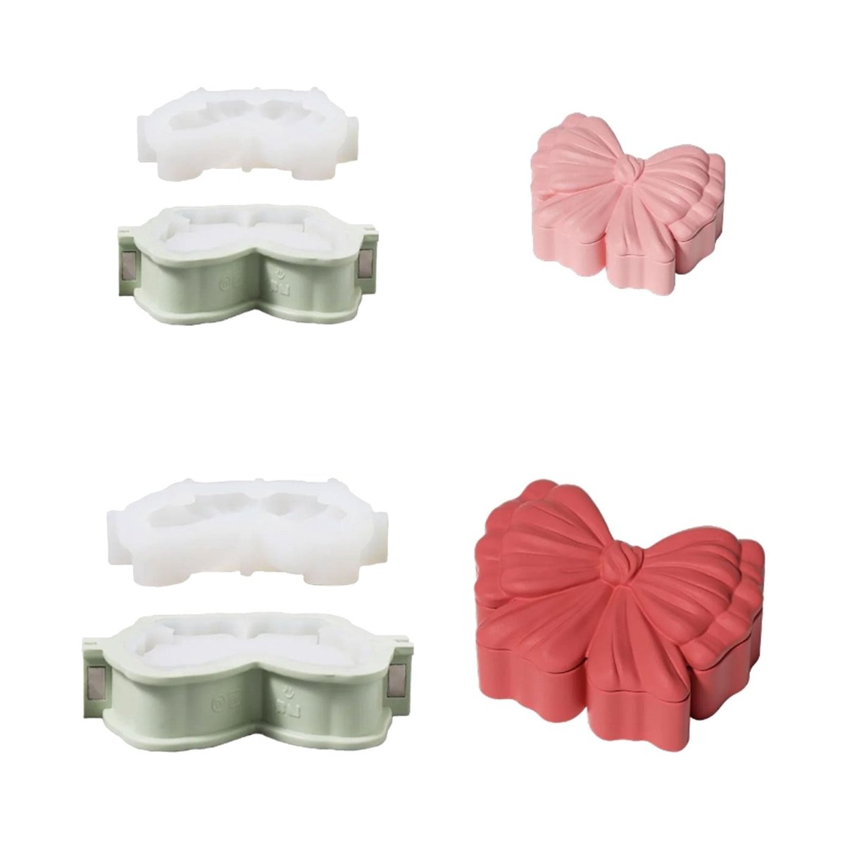 Puffy Bow Storage Box Silicone MoldStorage Box MoldsSH1222-1-2+SH1223-1-2