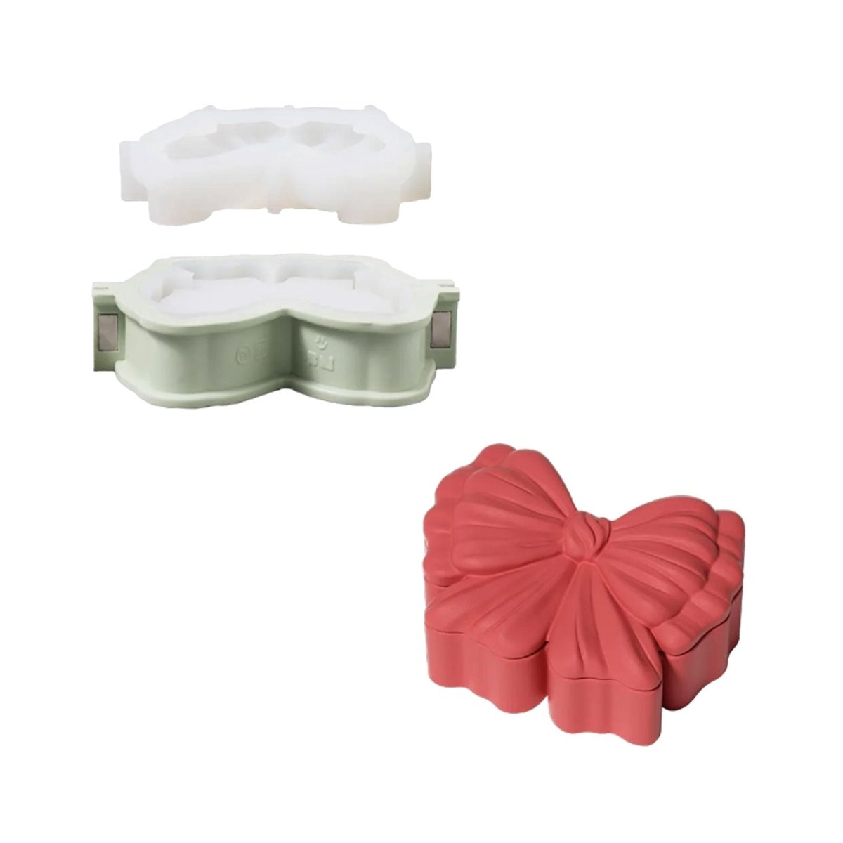 Puffy Bow Storage Box Silicone MoldStorage Box MoldsSH1222-1+1222-2