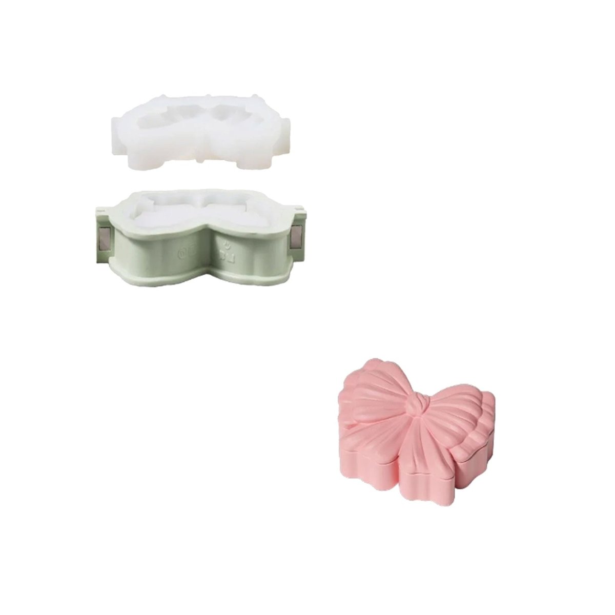 Puffy Bow Storage Box Silicone MoldStorage Box MoldsSH1223-1+1223-2
