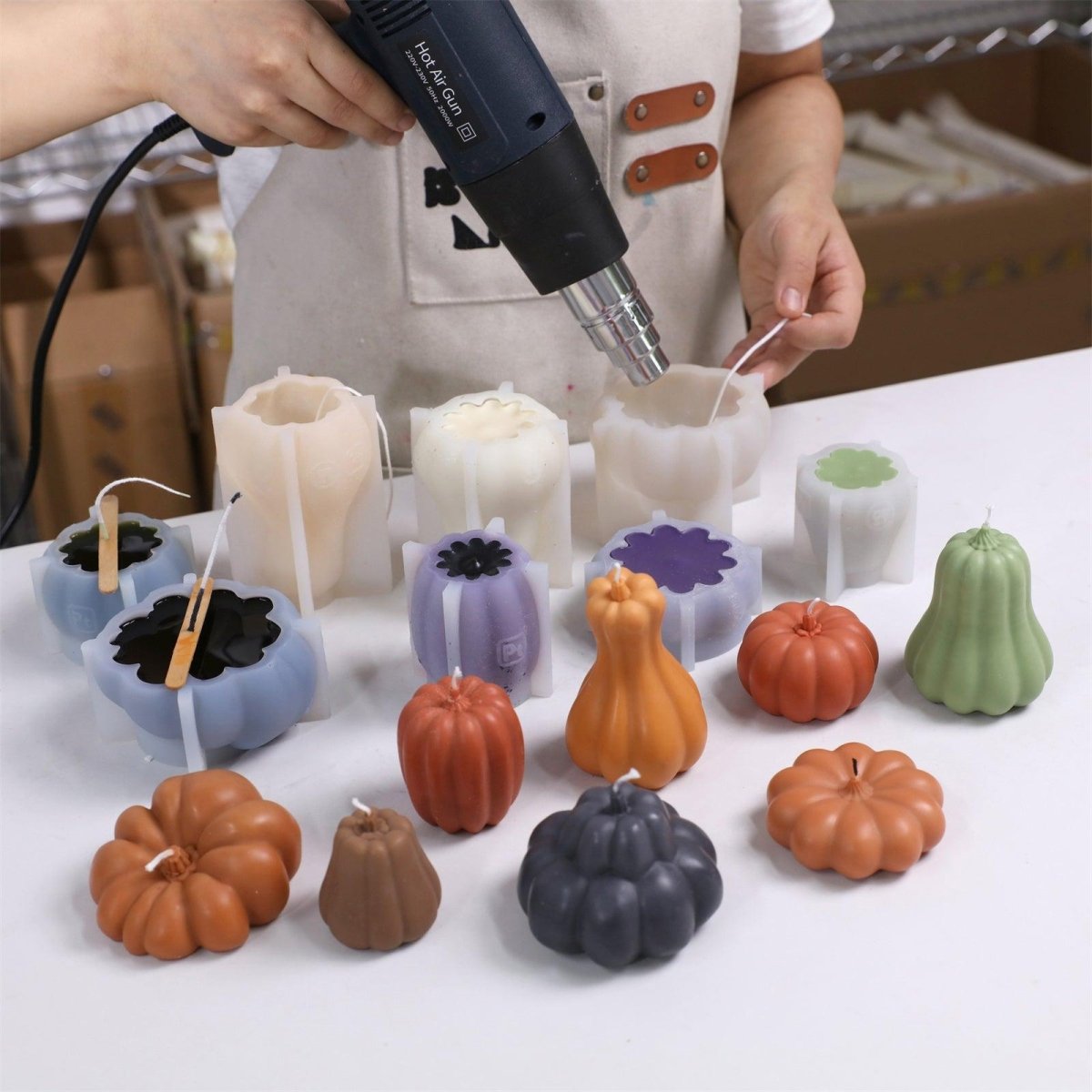 The Pumpkin Parade Candle Silicone Mold Collection3D Candle MoldLZ0829+LZ0830+LZ0831+LZ0807